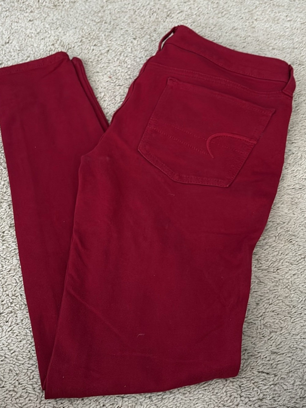 American Eagle Outfitters Deep Red Skinny Jeans - size 4